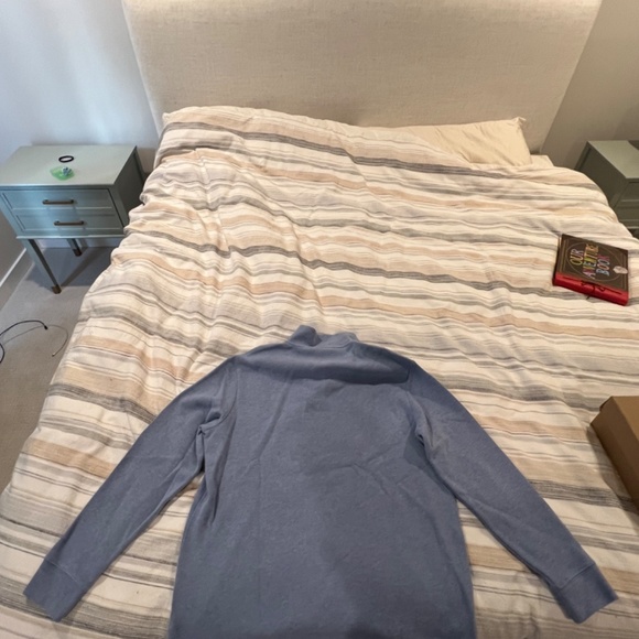 New with Tags Polo Ralph Lauren Heather Blue Quarter Zip Size Large - Picture 3 of 3